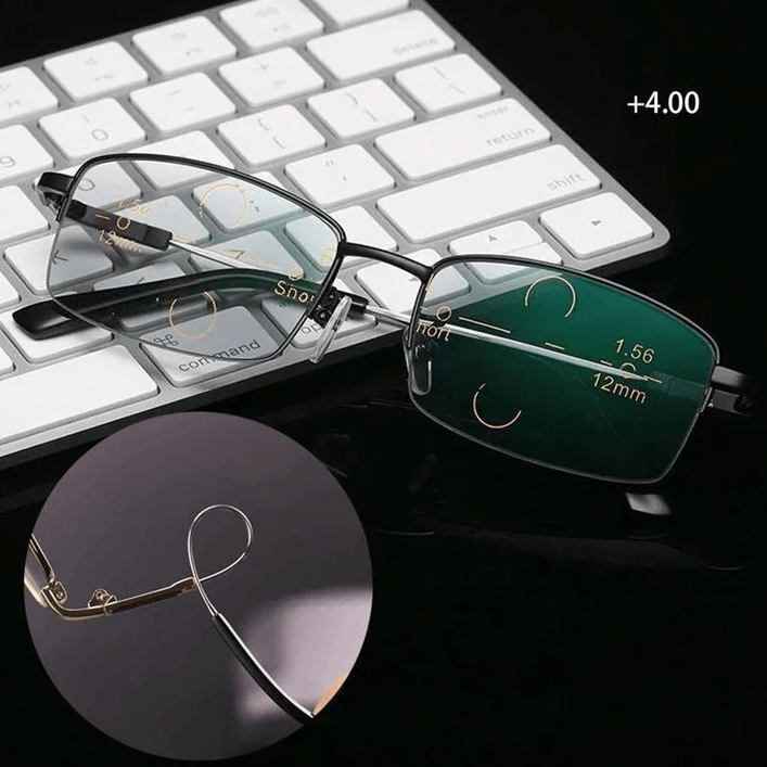 Sherum Titanium progressive far and near dual-use reading glasses