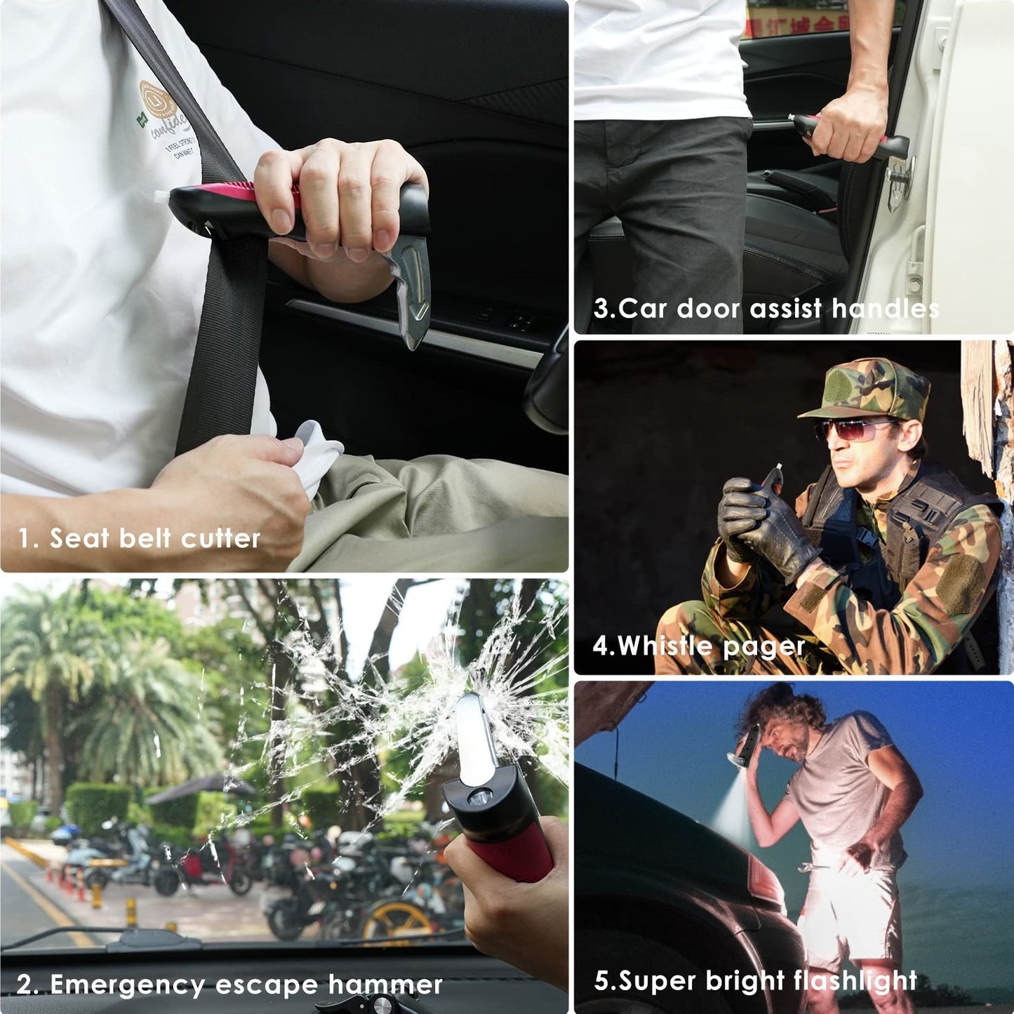 Sherum 5 in 1 Car Handle Assist