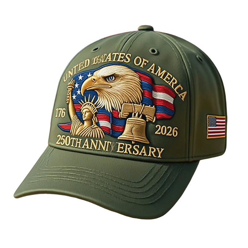 Sherum 250th Anniversary USA Hat - Adjustable United States 250th Anniversary Hat Retro Embroidered Baseball Cap