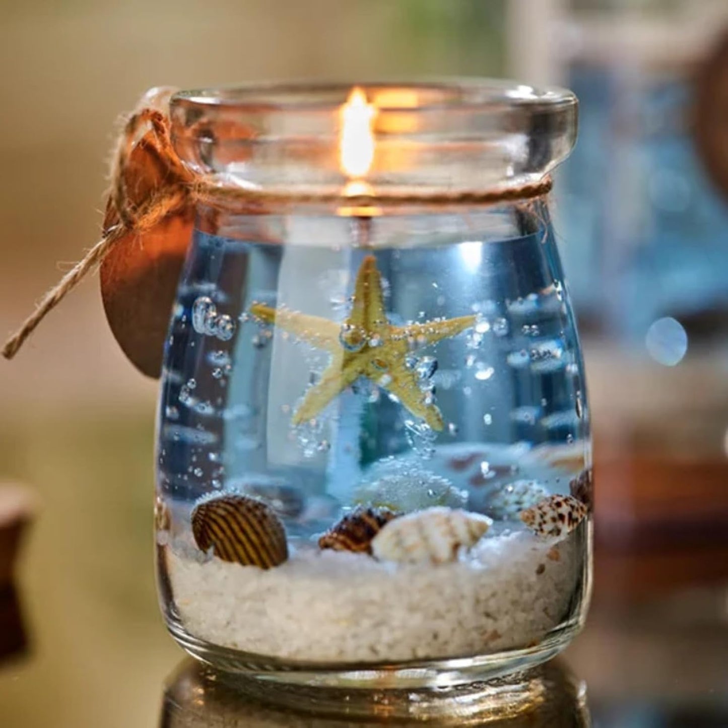Sherum Ocean Theme Blue Purple Pink Gel Candle