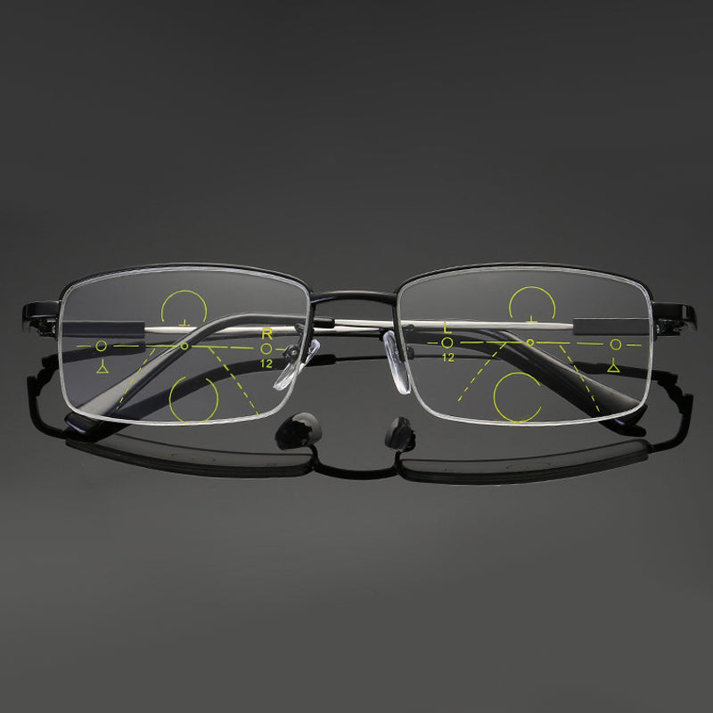 Sherum Titanium progressive far and near dual-use reading glasses